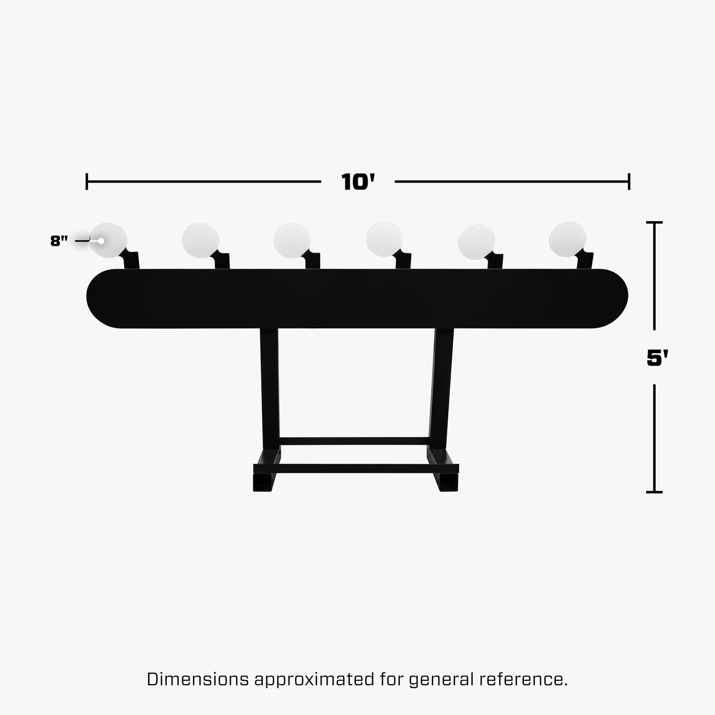 Heavy Duty Plate Rack For Handgun Shooting