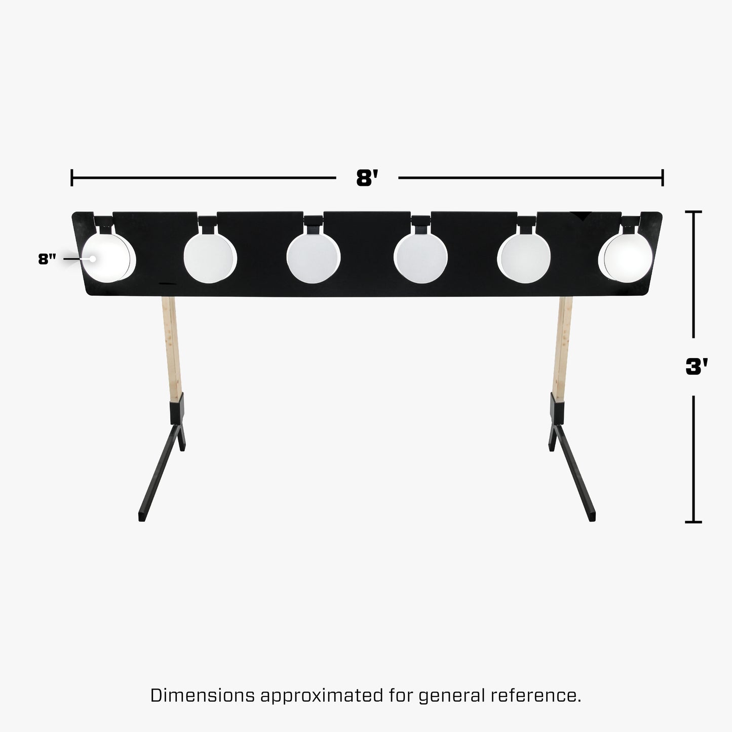 8" Portable Plate Rack For Handgun Shooting