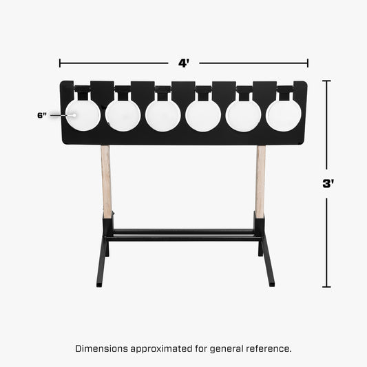 6" Portable Plate Rack For Rimfire Shooting